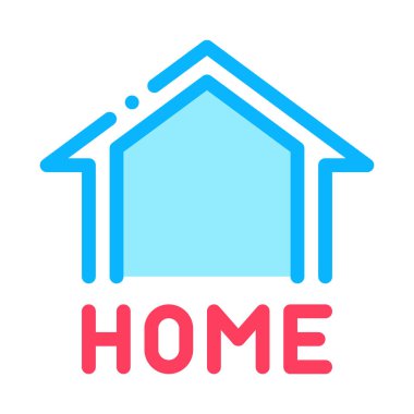 webshop ev düğmesi simgesi vektör çizimi çizimi