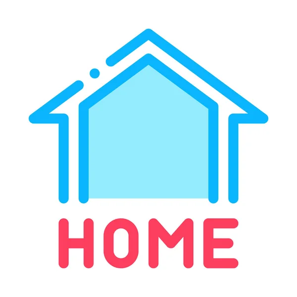 Webshop home pulsante icona vettoriale contorno illustrazione — Vettoriale Stock