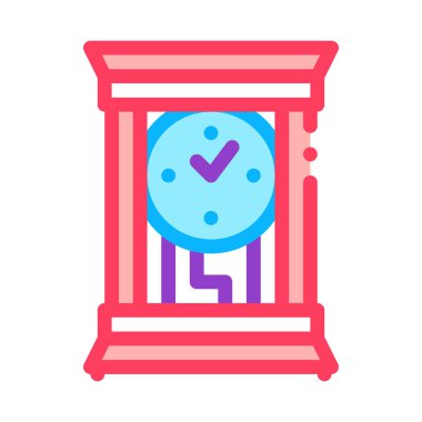 yerel saat simgesi vektör çizimi çizimi