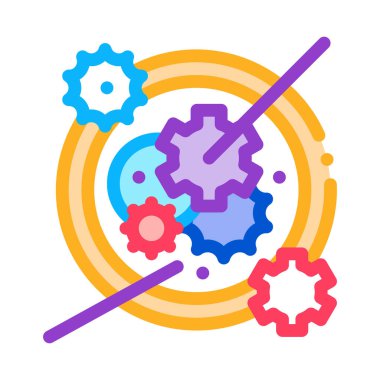 izleyici mekanizması ikon vektör çizimi çizimi