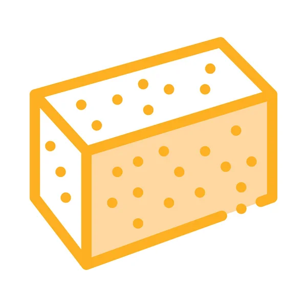 Illustration vectorielle de contour de tofu de soja icône — Image vectorielle