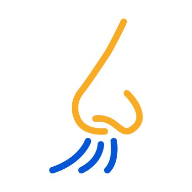 burun solumuş ikon vektör çizelgesi çizimi