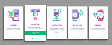Pos Uçbirim Aygıtı Bindirme Elementleri Simgeleri Vektörü Ayarla