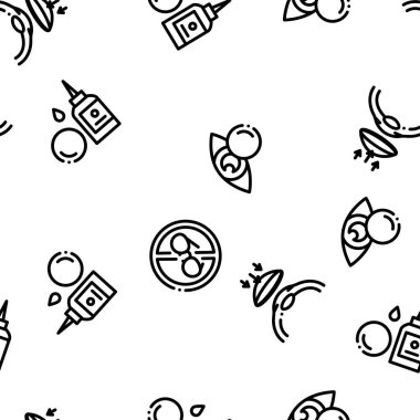 Lens Aksesuarsız Desensiz Düzen Vektör İnce Çizgisi ile bağlantı kur. Çizimler