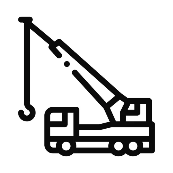 Kran Hydraulische Ausrüstung Symbol Vektor Kran Hydraulische Ausrüstung Schild Isolierte — Stockvektor