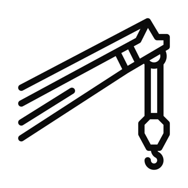 Вектор Иконки Крюка Крановой Машины Знак Крюка Крановой Машины Иллюстрация — стоковый вектор