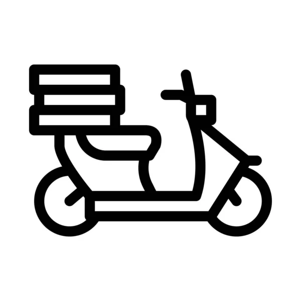 Vetor Ícone Motocicleta Entrega Alimentos Sinal Motocicleta Entrega Alimentos Ilustração — Vetor de Stock