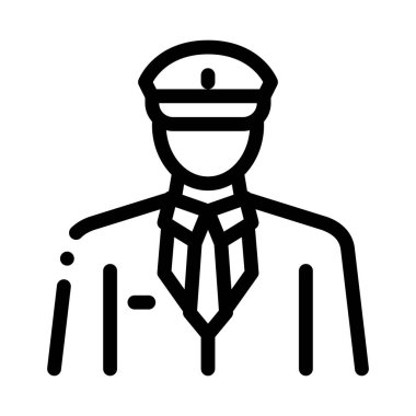 pilot meslek ikon vektörü. pilot mesleği işareti. izole edilmiş sınır sembolü çizimi