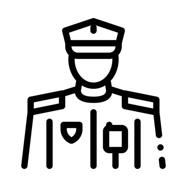 Polis Yrke Ikon Vektor Polismansyrke Tecken Isolerad Kontur Symbol Illustration — Stock vektor