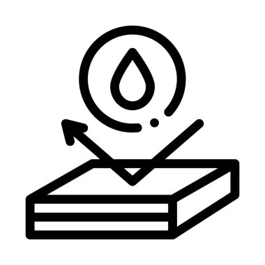 Su geçirmez çatı ikonu vektörü. Su geçirmez çatı tabelası. izole edilmiş sınır sembolü çizimi