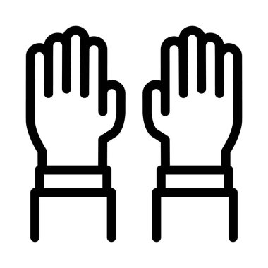 Cerrah eldiveni ikon vektörü. Cerrah eldiveni. izole edilmiş sınır sembolü çizimi