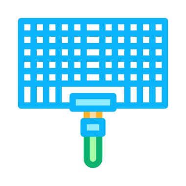 bbq ızgara simge vektörü. bbq ızgara işareti. renk sembolü çizimi