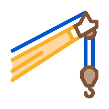 Vinç makine kancası ikon vektörü. Vinç makine kancası işareti. renk sembolü çizimi