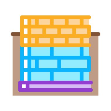 Temel ikon vektörünü engelle. Blok temel işareti. renk sembolü çizimi