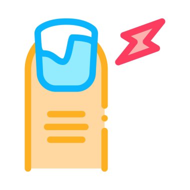 Çivi ucu ikon vektörü. Çivi hastalığı işareti. renk sembolü çizimi