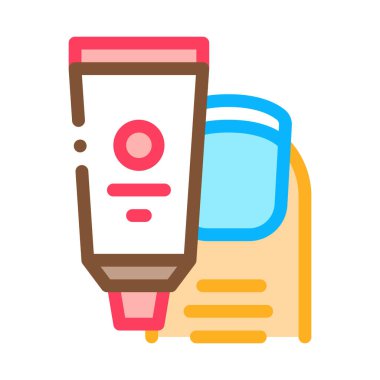 Tırnak kremi ikon vektörü. Tırnak kremi işareti. renk sembolü çizimi