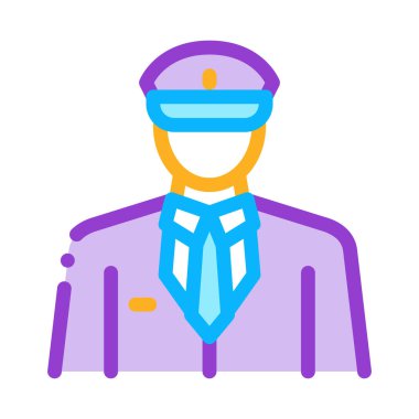 pilot meslek ikon vektörü. pilot mesleği işareti. renk sembolü çizimi