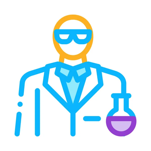 Chemist Profession Icon Vector Chemist Profession Sign Color Symbol Illustration — Stock Vector
