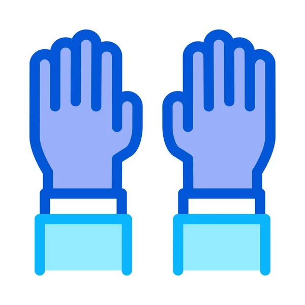 Cirujano Guantes Icono Vector Señal Guantes Cirujano Ilustración Símbolo Color — Vector de stock