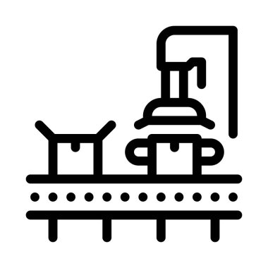 Kutu simgesi vektörünü kapat makinesi. Kapalı kutu işareti için makine. izole edilmiş sınır sembolü çizimi