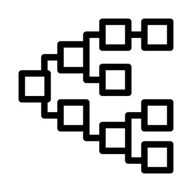 Ön uç hiyerarşi ikon vektörü. Ön uç hiyerarşi işareti. izole edilmiş sınır sembolü çizimi