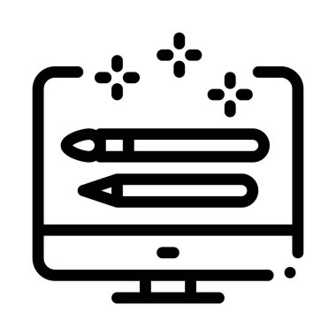 Ön uç tasarım ikon vektörü. Ön uç tasarım işareti. izole edilmiş sınır sembolü çizimi