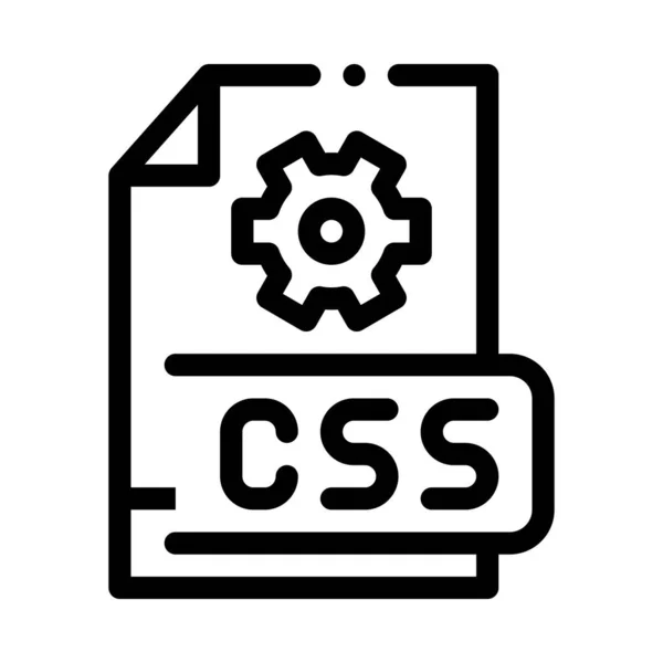 Front End Css Vector Icono Código Signo Código Css Extremo — Archivo Imágenes Vectoriales