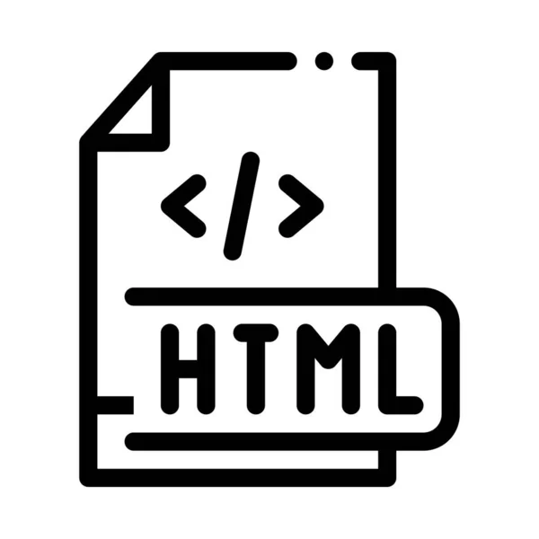 Front End Html Code Icon Vecteur Panneau Code Html Frontal — Image vectorielle