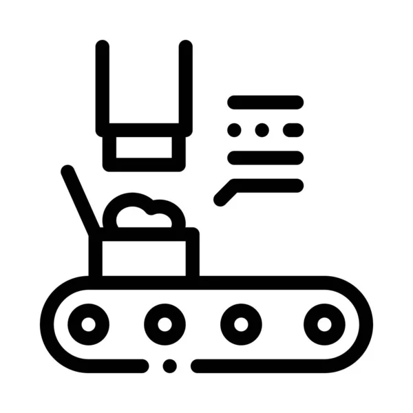 Visserij Product Fabriek Pictogram Vector Bord Van Visfabriek Geïsoleerde Contoursymbool — Stockvector