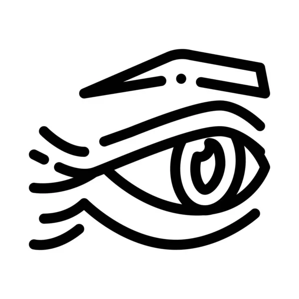 Augenlidfalten Symbolvektor Augenlidfalten Signalisieren Isolierte Kontursymboldarstellung — Stockvektor