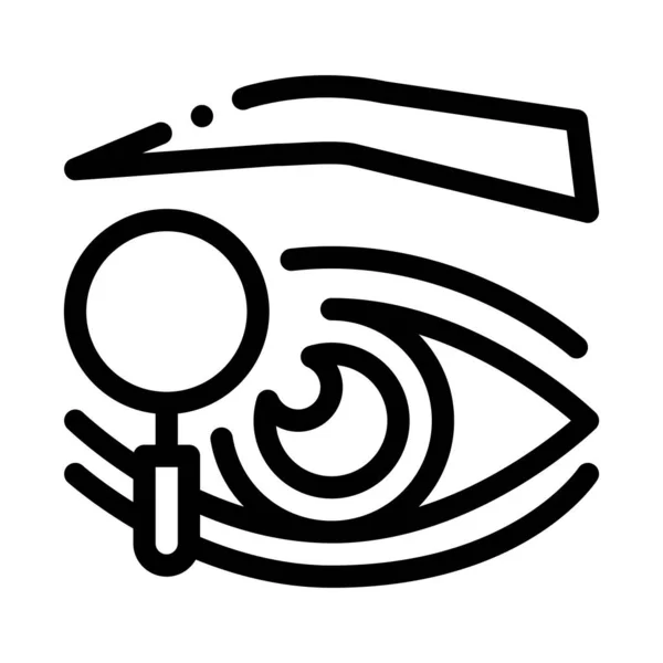 Augenlid Forschung Icon Vektor Augenlidforschung Zeichen Isolierte Kontursymboldarstellung — Stockvektor