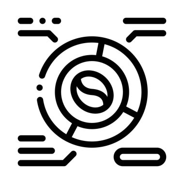 Kahve karakteristiği ikon vektörü. Kahve özellikleri işareti. izole edilmiş sınır sembolü çizimi