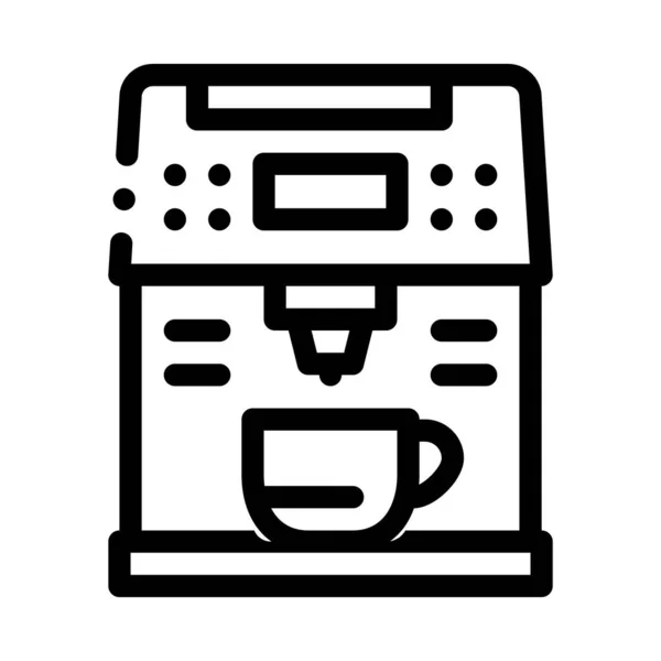 咖啡机小玩意图标矢量 咖啡机小玩意标志 孤立等高线符号图解 — 图库矢量图片