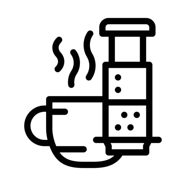 Wektor Ikony Przypraw Kawy Znak Przypraw Kawy Odizolowany Symbol Konturu — Wektor stockowy