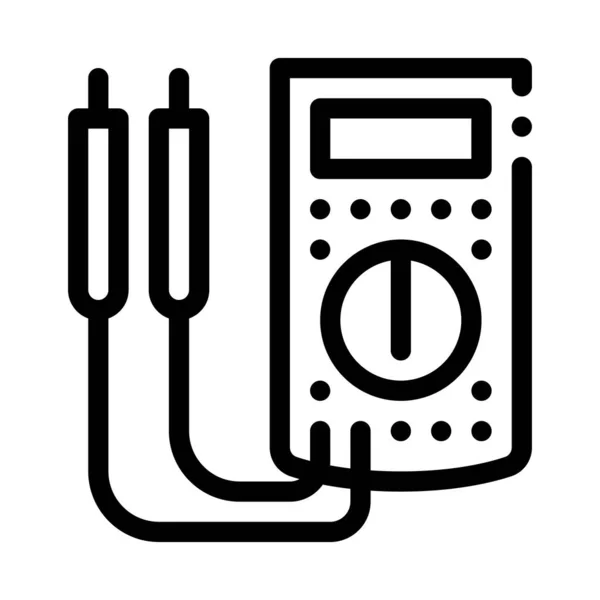 Ammeter Tool Icon Vektor Ammeter Werkzeugschild Isolierte Kontursymboldarstellung — Stockvektor