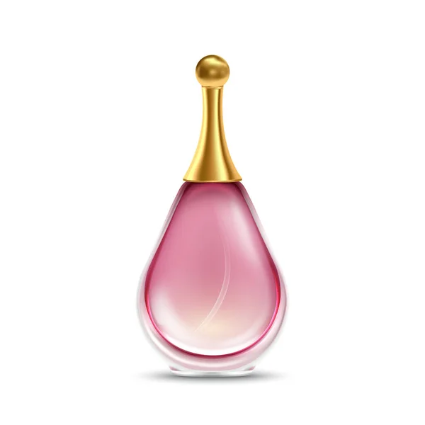 Aromatik Sıvı Vektörü Için Parfüm Şişesi Şeffaflık Stili Dekoratif Boş — Stok Vektör