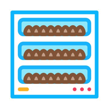 Mantar çiftliği ekipmanı ikon vektörü. Mantar çiftliği ekipmanı işareti. renk sembolü çizimi