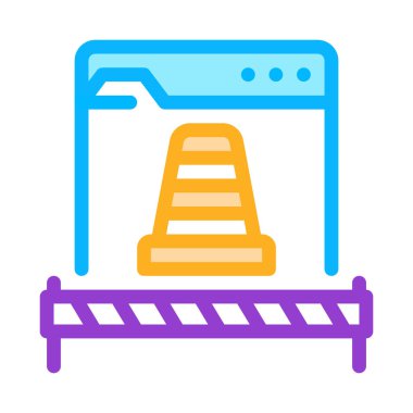 Web sitesi onarım ikonu vektörü. Web sitesi tamiri işareti. renk sembolü çizimi