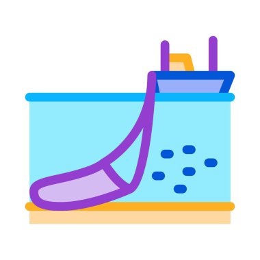 Balıkçılık endüstrisi ikon vektörü. Balıkçılık endüstrisi. renk sembolü çizimi