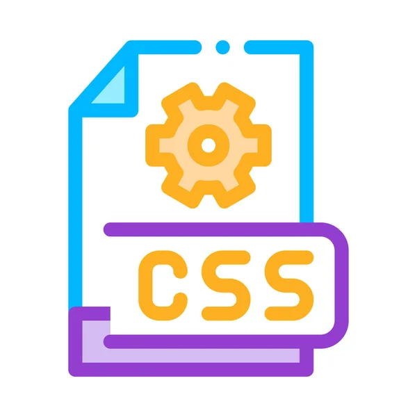 Front End Css Vector Icono Código Signo Código Css Extremo — Archivo Imágenes Vectoriales