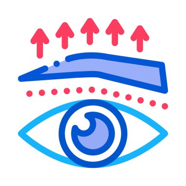 Kaş cerrahi ikon vektörü. Kaş cerrahi işareti. renk sembolü çizimi