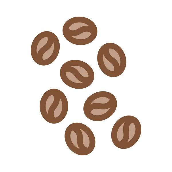 コーヒー豆アイコンベクター コーヒー豆のサインだ カラーシンボルイラスト — ストックベクタ