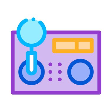 Araştırma arızalı radyo ikonu vektörü. Araştırma arızalı radyo işareti. renk sembolü çizimi