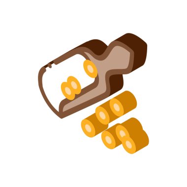 soya fasulyesi skapula ikon vektörü. İzometrik soya fasulyesi skapula işareti. renk izole edilmiş sembol çizimi