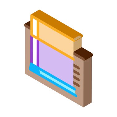 Strip temel ikon vektörü. İzometrik şerit temel işareti. renk izole edilmiş sembol çizimi