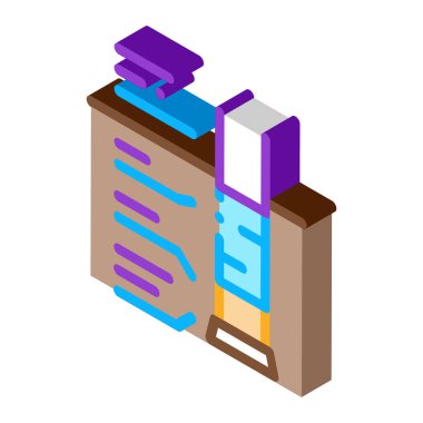 House temel yapı ikonu vektörü. İzometrik ev temel yapı işareti. renk izole edilmiş sembol çizimi