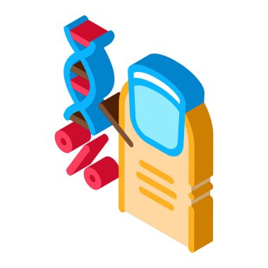 Tırnak molekülü yüzde ikon vektörü. İzometrik tırnak molekülü yüzde işareti. renk izole edilmiş sembol çizimi