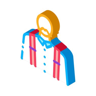 Meslek ikonu vektörü. İzometrik meslek işareti. renk izole edilmiş sembol çizimi