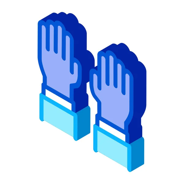 Cirujano Guantes Icono Vector Signo Guantes Cirujano Isométrico Ilustración Símbolo — Vector de stock