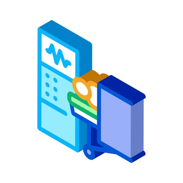 Patiënt Chirurg Medische Apparatuur Icoon Vector Isometrisch Teken Van Patiënt — Stockvector
